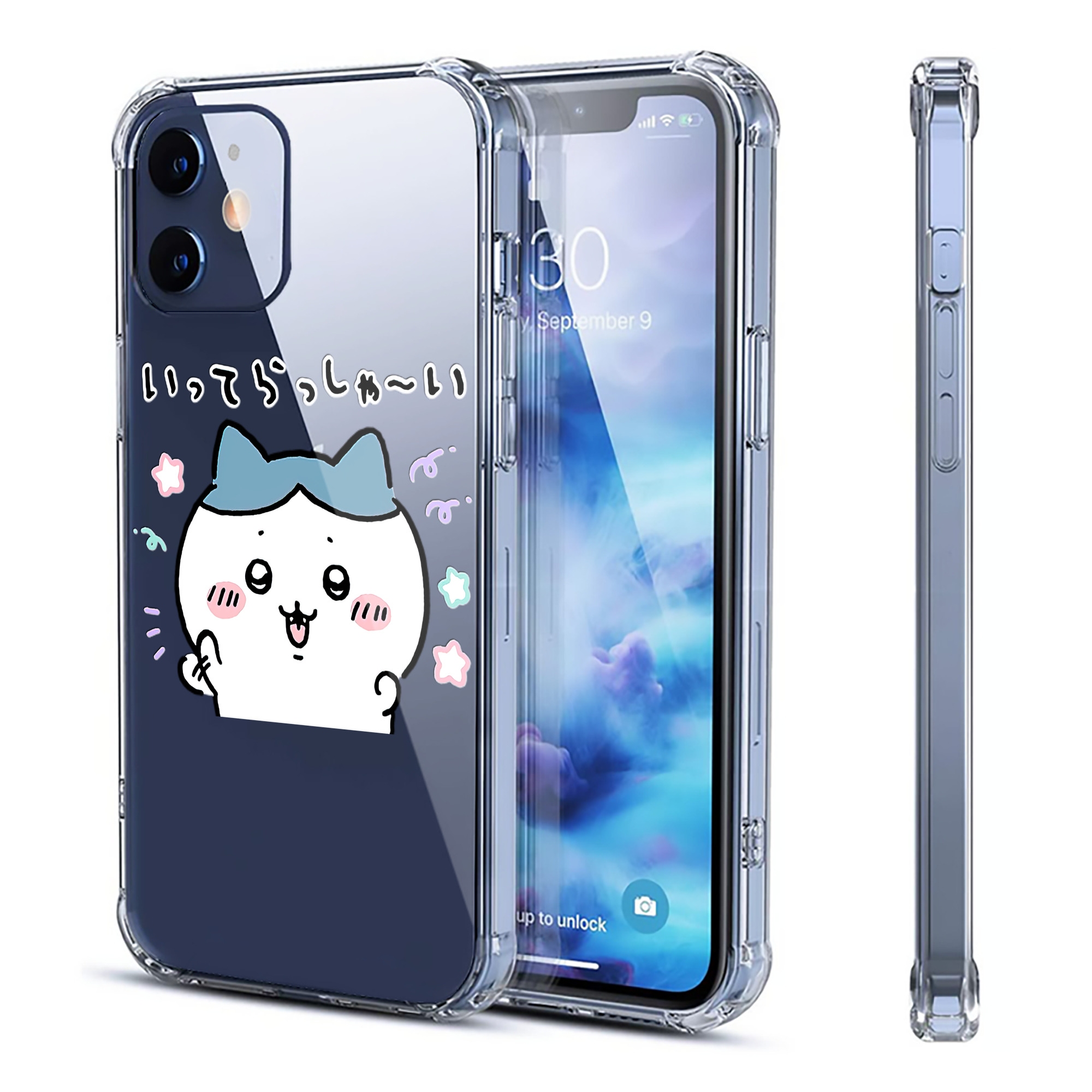 （画像用） ちいかわ ハチワレ Chii-kawa hachiware 【iPhone 12シリーズ対応】透明スマホケース（クリアソフトケース）